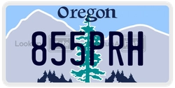855PRH  license plate in OR