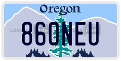 860NEU  license plate in OR