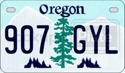 907GYL license plate in Oregon