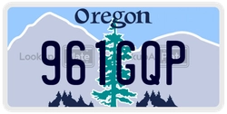 961GQP  license plate in OR