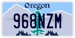 968NZM  license plate in OR