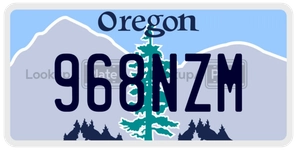 968NZM license plate in Oregon