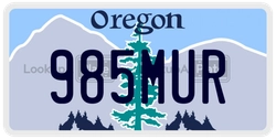 985MUR  license plate in OR