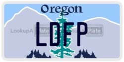 LDFP  license plate in OR