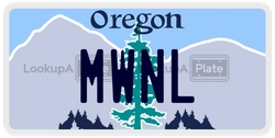 MWNL  license plate in OR