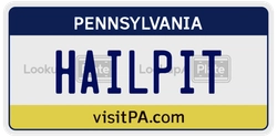 HAILPIT  license plate in PA