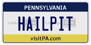 HAILPIT license plate in Pennsylvania