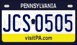 JCS0505 license plate in Pennsylvania