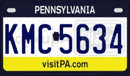 KMC5634 license plate in Pennsylvania