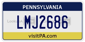 LMJ2686 license plate in Pennsylvania