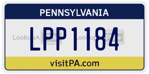 LPP1184 license plate in Pennsylvania