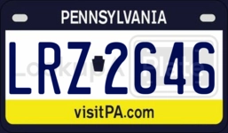 LRZ2646 license plate in Pennsylvania