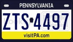 ZTS4497 license plate in Pennsylvania