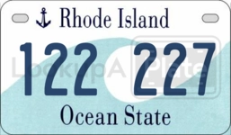 122227 license plate in Rhode Island