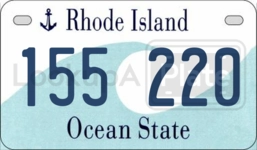 155220 license plate in Rhode Island