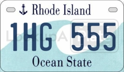 1HG555 license plate in Rhode Island