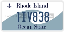 1IV838  license plate in RI