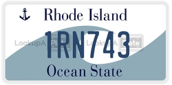 1RN743  license plate in RI