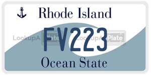 FV223 license plate in Rhode Island
