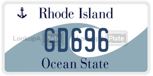 GD696 license plate in Rhode Island