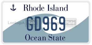 GD969 license plate in Rhode Island