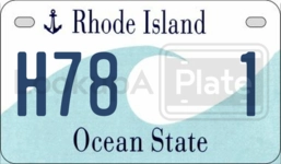 H781 license plate in Rhode Island