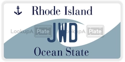 JWD  license plate in RI