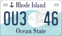OU346 license plate in Rhode Island