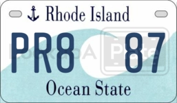 PR887 license plate in Rhode Island
