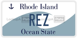 REZ  license plate in RI