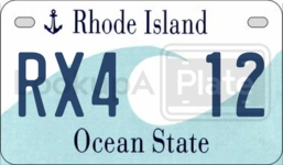RX412 license plate in Rhode Island