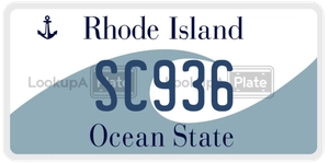 SC936 license plate in Rhode Island