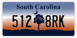 5128RK  license plate in SC
