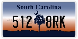 5128RK license plate in South Carolina