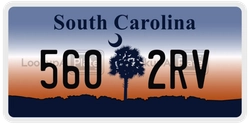 5602RV  license plate in SC