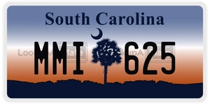 MMI625 license plate in South Carolina