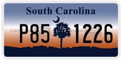 P851226  license plate in SC