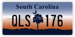 QLS176  license plate in SC