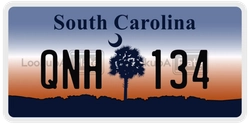 QNH134  license plate in SC