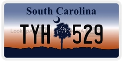 TYH529  license plate in SC