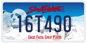 16T490 license plate in South Dakota