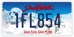 1FL854  license plate in SD