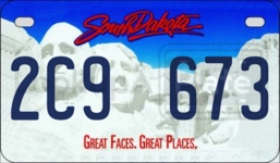 2C9673 license plate in South Dakota