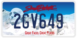 2GV649 license plate in South Dakota