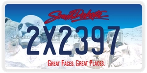 2X2397 license plate in South Dakota