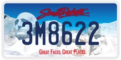 3M8622  license plate in SD