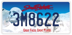 3M8622 license plate in South Dakota