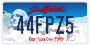 44FPZ5 license plate in South Dakota