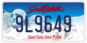 9L9649 license plate in South Dakota