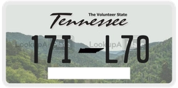 17IL70  license plate in TN